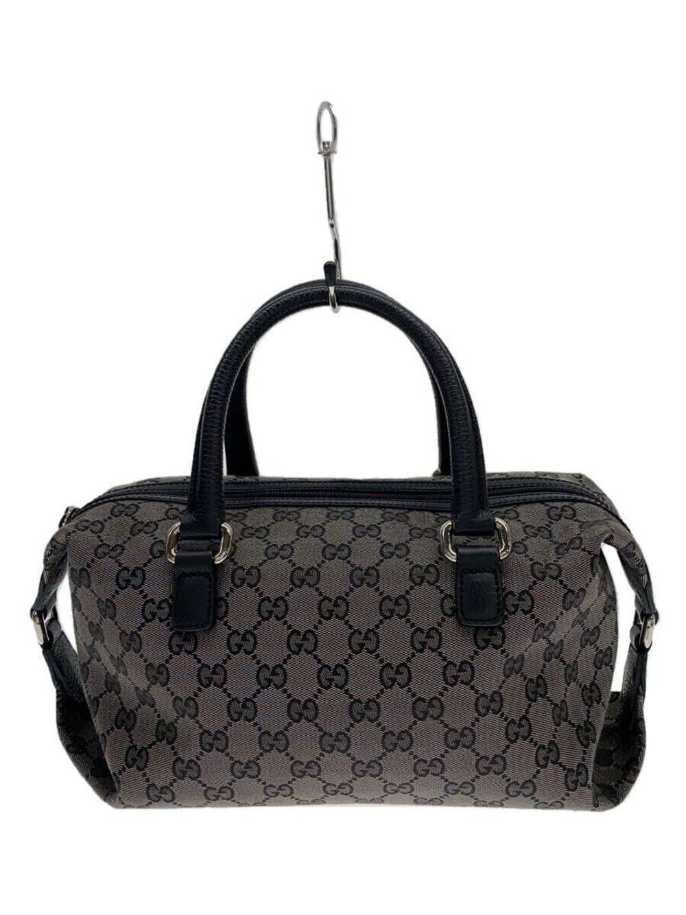 Gucci Boston Bag GG Canvas Silver